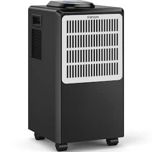 130-Pint Mid-size Commercial Dehumidifier For Spaces up to 6000 sq ft. Lncludes Drain Hose, 1.32 gal. Water Tank Black