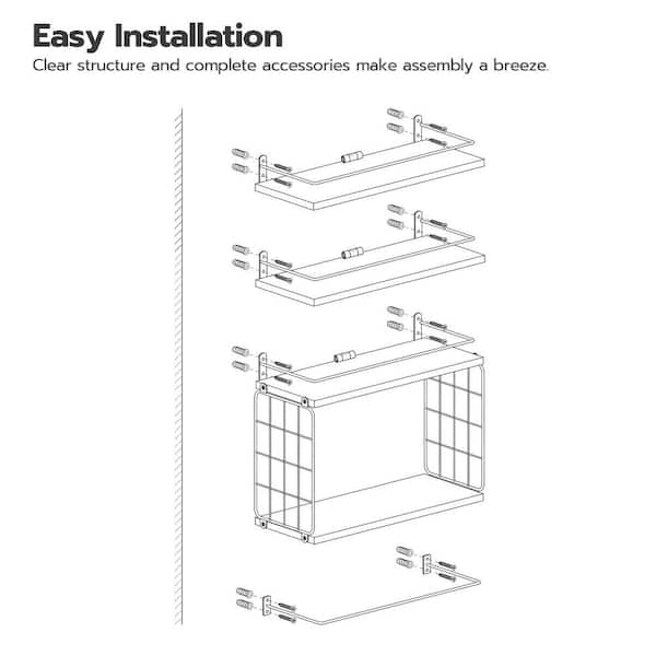 Spectrum 15-1/2 in. L Decorative 4-Peg Wall Mount Wood Rack 82109 - The  Home Depot