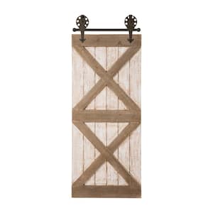 35.25 in. H Farmhouse Wooden Barn Door Wall Decor