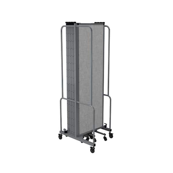 HAMPDEN FURNISHINGS Otis Collection 9-Panel PET Room Divider, Grey/Grey