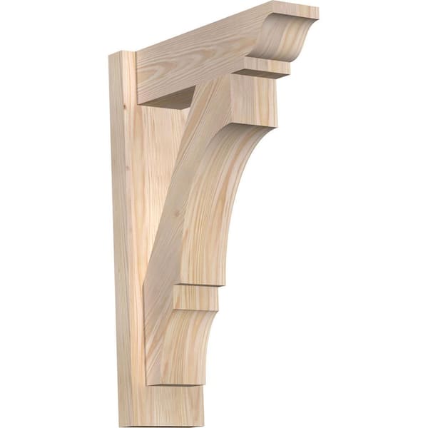 Ekena Millwork 6 in. x 24 in. x 16 in. Douglas Fir Balboa Traditional Smooth Outlooker
