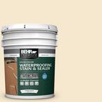 5 gal. White Base Solid Color Waterproofing Exterior Wood Stain and Sealer