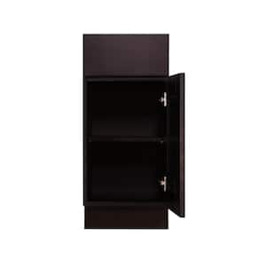Anchester Assembled 12 in. x 34.5 in. x 24 in. Base Cabinet with 1 Door and 1 Drawer in Dark Espresso