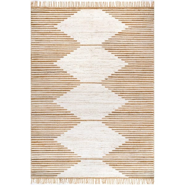 nuLOOM Clea Natural 3 ft. x 5 ft. Geometric Area Rug JRMD01A305 The Home Depot