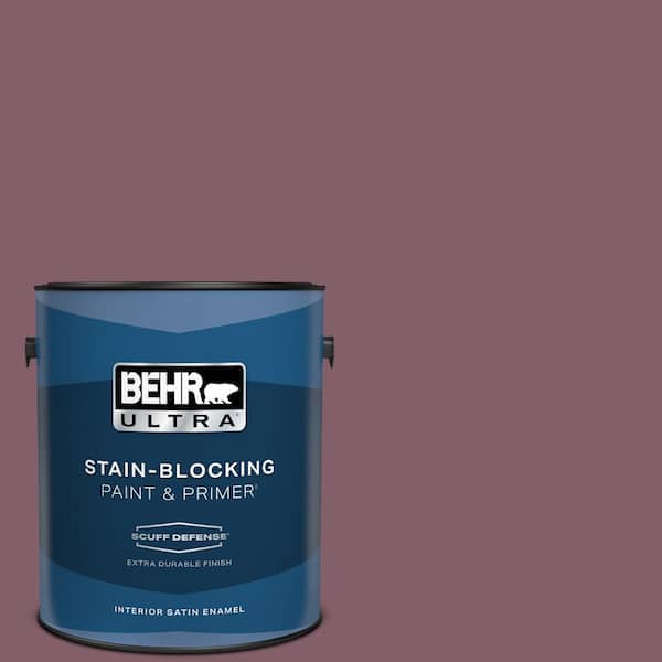 BEHR ULTRA 1 gal. #ICC-84 Simply Elegant Extra Durable Satin Enamel Interior Paint & Primer