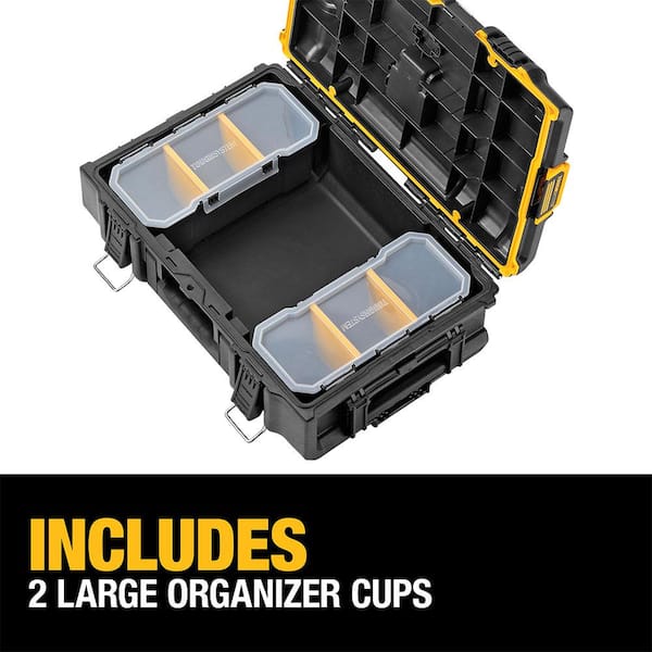 DEWALT - TOUGHSYSTEM 2.0 22 in. Small Tool Box, 22 in. Large Tool Box, 24 in. Mobile Tool Box, and Shallow Tool Tray