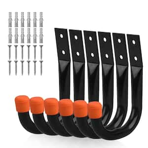 6 in. Garage Hooks, Garage Hooks Heavy Duty Wall Hooks (6-Pack)