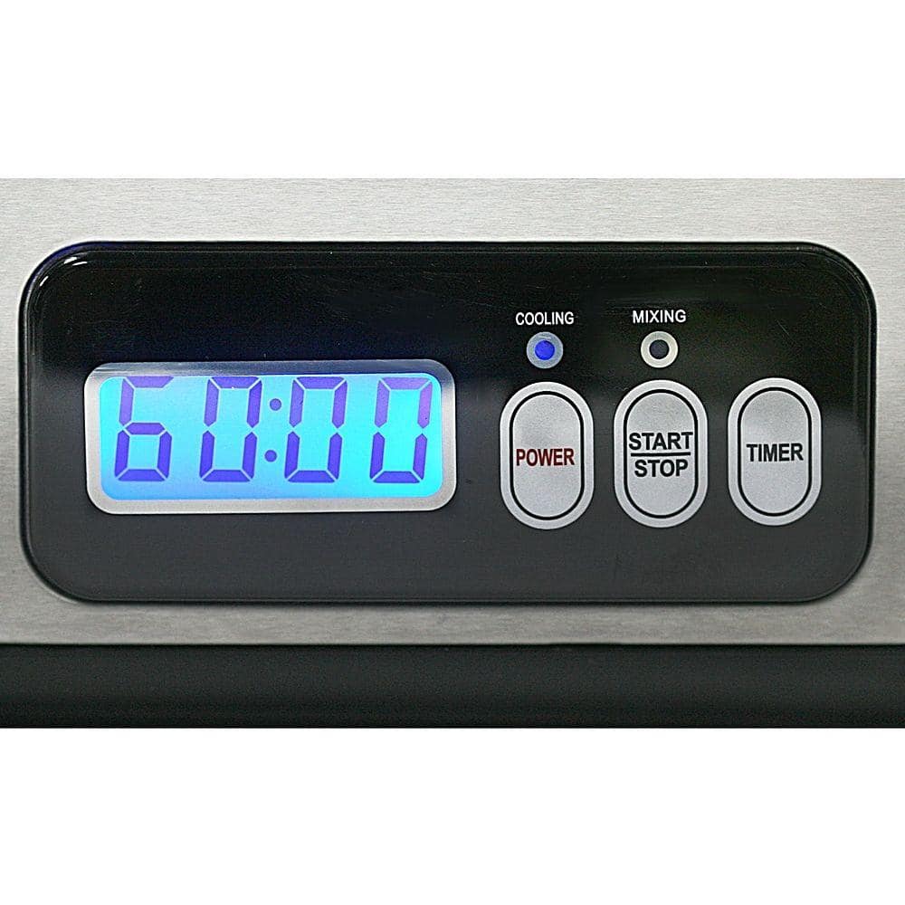 Stainless Steel 1.6 Qt Automatic Ice Cream Maker with LCD Display
