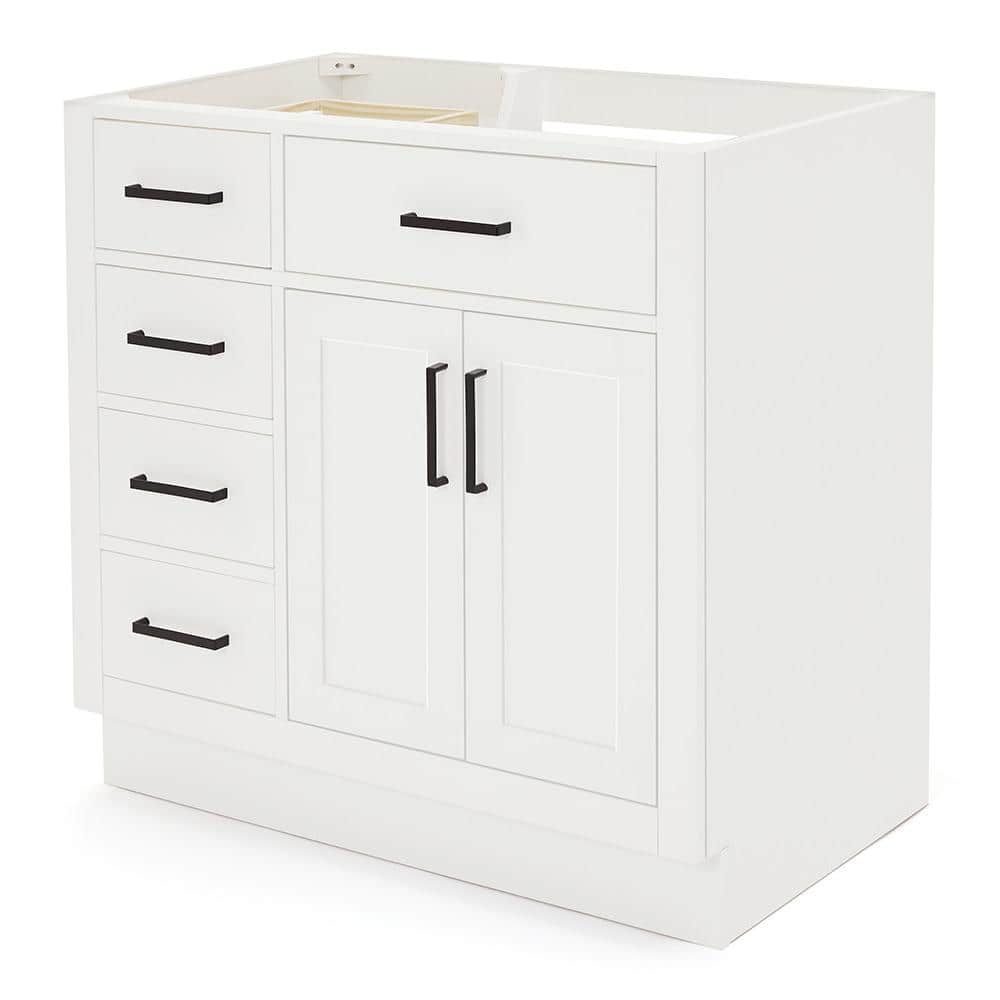Hepburn 36" White Hardwood Single Freestanding Vanity Cabinet