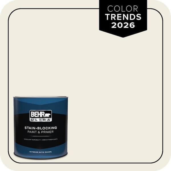 BEHR ULTRA 1 qt. Designer Collection #DC-003 Blank Canvas Satin Enamel Exterior Paint & Primer