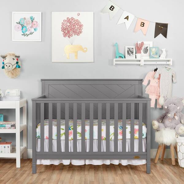 light grey crib