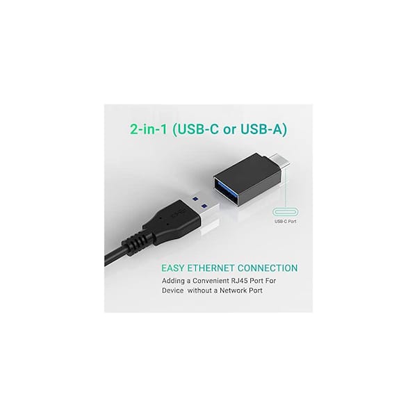 Hub USB-C Con Ethernet Gigabit 1000 Mbps – 3 Porte USB 3.0 + USB-C, In Alluminio, Plug-and-play Per MacBook E PC