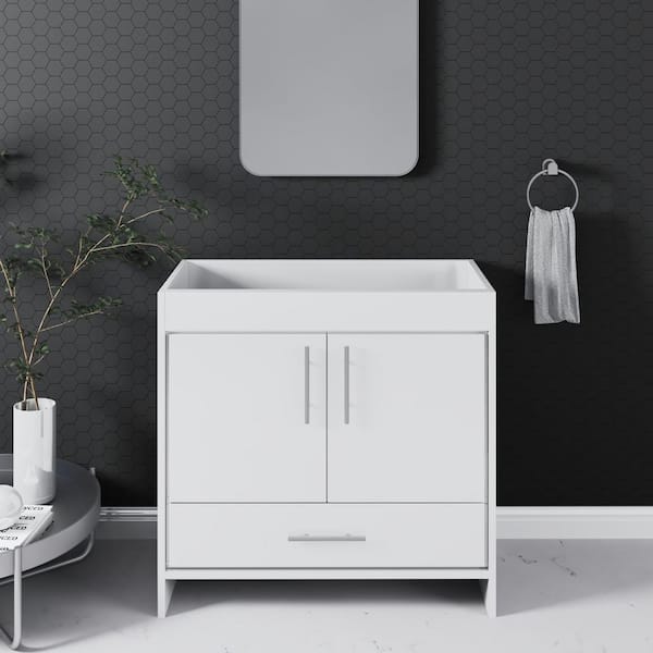 VOLPA USA AMERICAN CRAFTED VANITIES Pacific 36 in. W x 18 in. D Modern Bath Vanity Cabinet Only in White