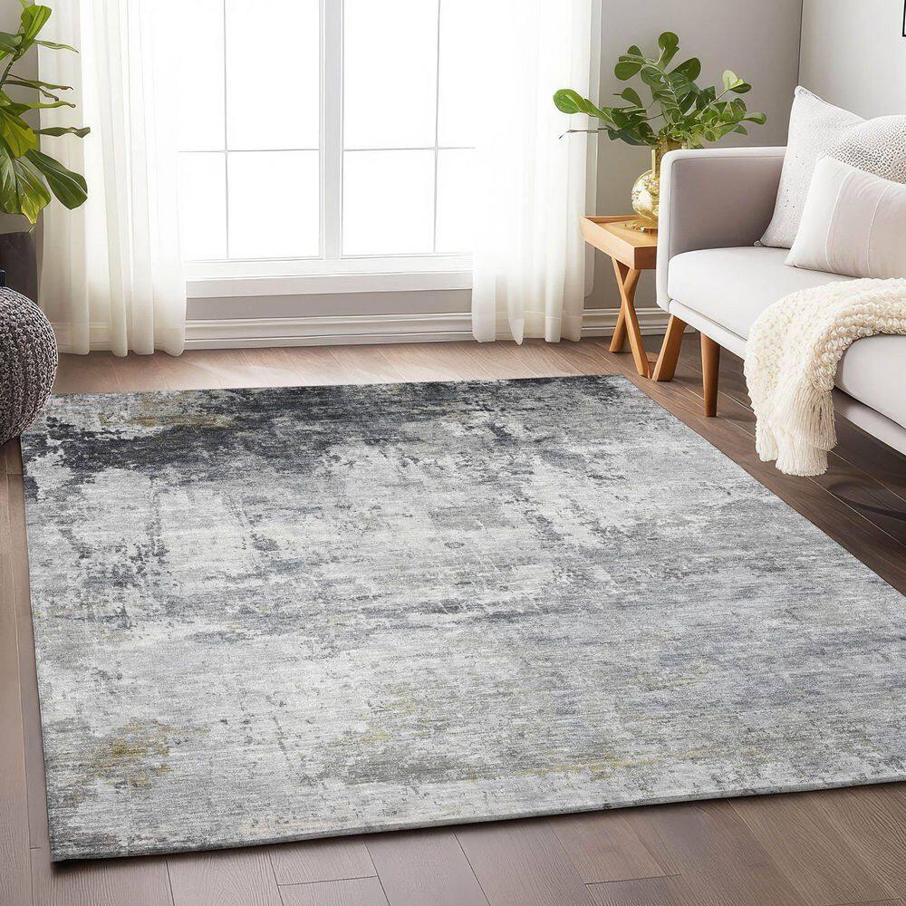 Chantille Machine Washable Indoor/Outdoor Abstract ACN1766 Gray 5 ft. x 7 ft. 6 in. Area Rug price history on PriceWatchPro