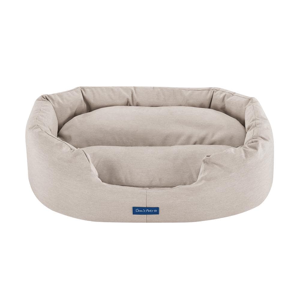 Missy Small Beige Round Dog Bed
