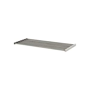 SUMO 31.5 in. W x 11.8 in. D x 0.98 in. Stainless Steel Tube Decorative Wall Shelf without Brackets