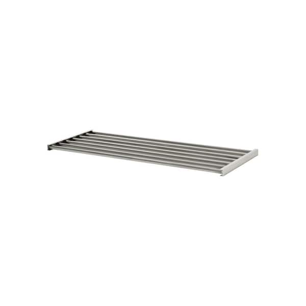 Dolle SUMO 31.5 in. W x 11.8 in. D x 0.98 in. Stainless Steel Tube Decorative Wall Shelf without Brackets