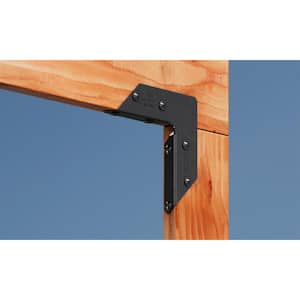 Outdoor Accents ZMAX, Black Powder-Coated Rigid Tie Angle for 1 x 2 Joist/Post