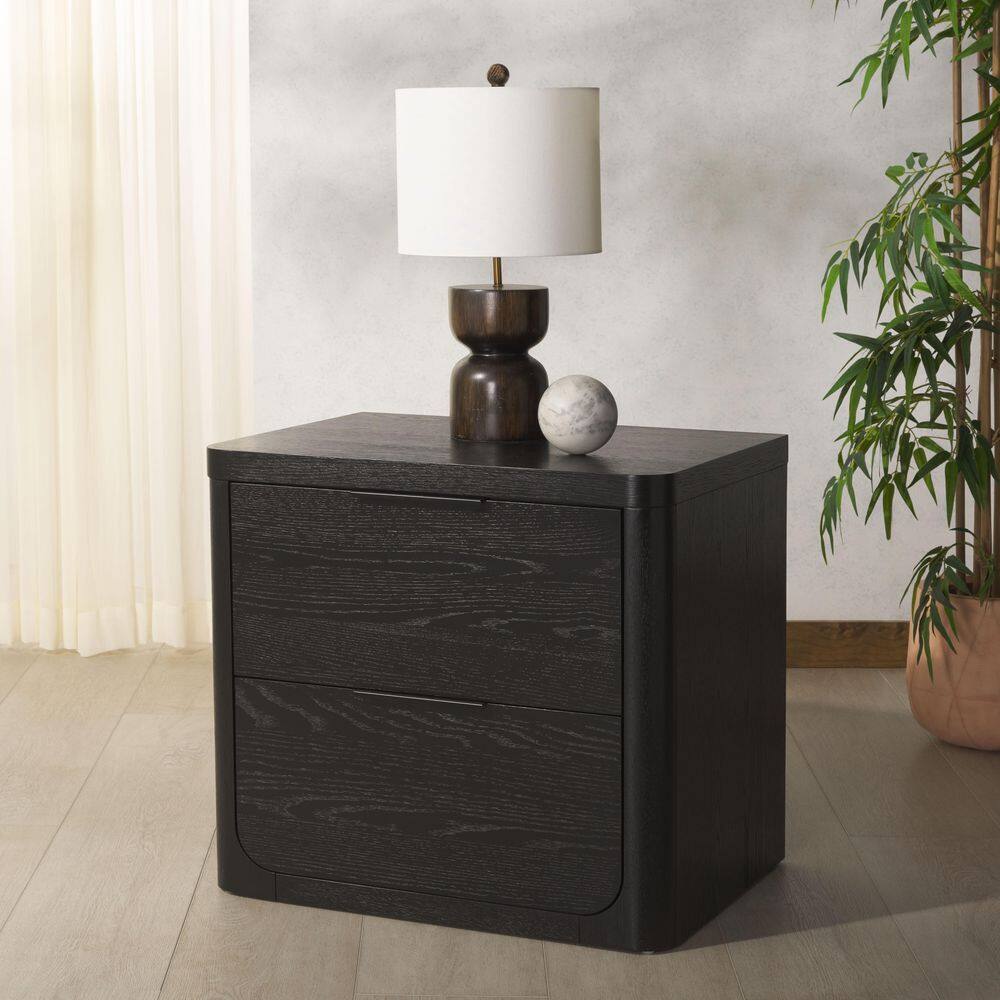 Raylie Black 2 Drawer Nightstand price history on PriceWatchPro