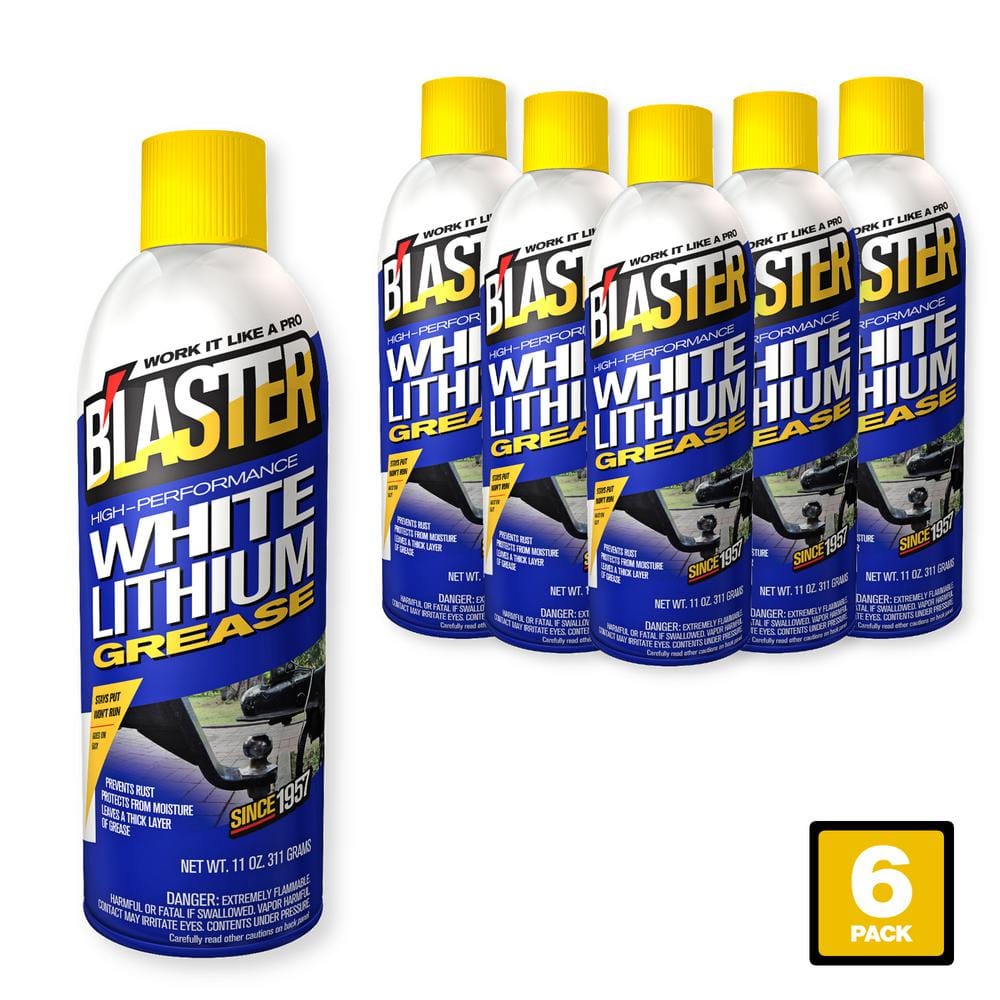 Blaster 11 oz. High-Performance White Lithium Grease Spray (Pack of 6)  16-LG - The Home Depot