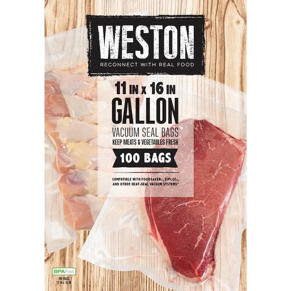 Weston® Vacuum Sealer Bags, 6 in x 10 in, 42 Pre-Cut Bags - 30-0112-W