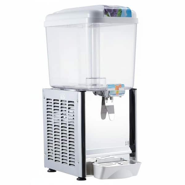 4.8 gal. Commercial Cold Beverage Dispenser, 180-Watt Stainless Steel Single Tank Iced Tea Drink Machine