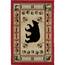 Mayberry Rug Hearthside Woodlands Bear Red 5 ft. x 8 ft. Lodge Area Rug ...