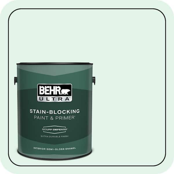 BEHR ULTRA 1 gal. #470A-1 Window Pane Extra Durable Semi-Gloss Enamel Interior Paint & Primer