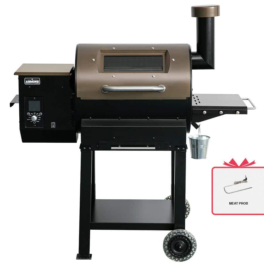 Bronze and Black Wood Pellet Grill with Skylights