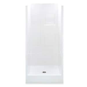 Remodeline 36 in. x 36 in. x 72.8 in. 3-Piece Shower Stall with Center Drain in White