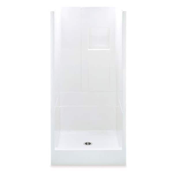 Aquatic Remodeline 36 in. x 36 in. x 72.8 in. 3-Piece Shower Stall with Center Drain in White