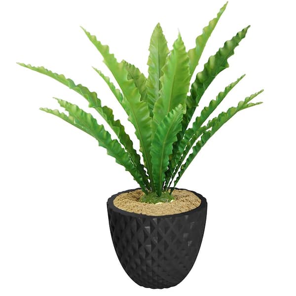 VINTAGE HOME 37.6 in. Artificial Real Touch Agave in Fiberstone Planter