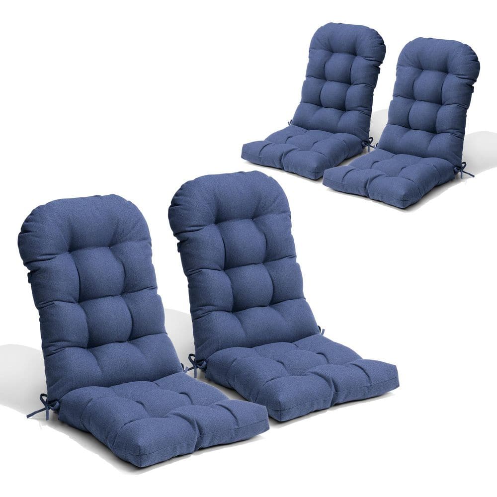 19.7 in. x 49.6 in. 4-Piece Outdoor Adirondack Chair Cushion Rocking Chair Cushions High Back in Sky price history on PriceWatchPro