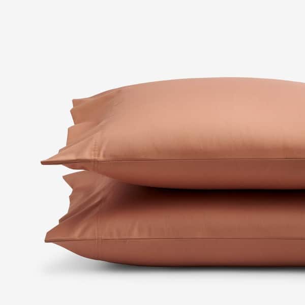 The Company Store Company Cotton Wrinkle-Free Caramel Sateen Standard Pillowcase (Set of 2)