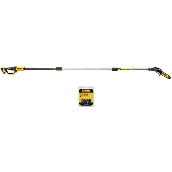 20-Volt MAX 8 in. Brushless Cordless Battery Powered Pole Saw Kit with 5.0 Ah Battery, Charger and Extra 8 in. Chain
