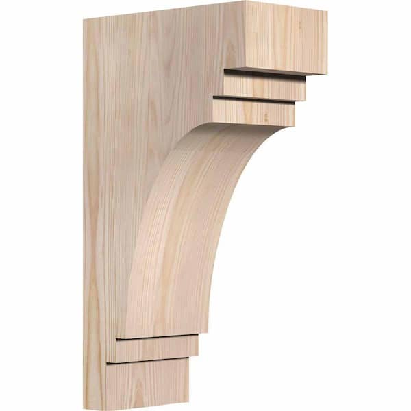 Ekena Millwork 5-1/2 in. x 10 in. x 18 in. Douglas Fir Pescadero Smooth Corbel