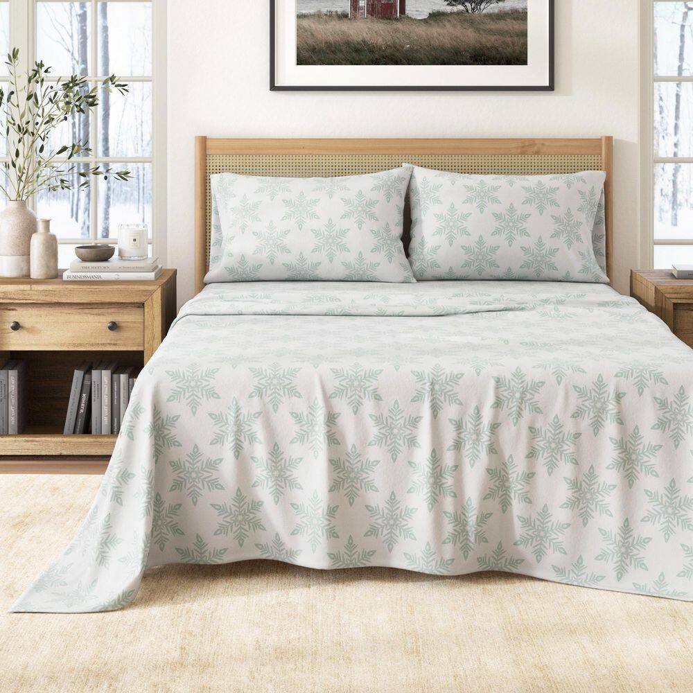 4-Piece White 100% Turkish Cotton Full Deep Pocket Flannel Sheet Set price history on PriceWatchPro