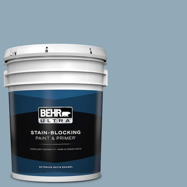 BEHR ULTRA 5 gal. #PPU14-09 Windsurf Satin Enamel Exterior Paint & Primer