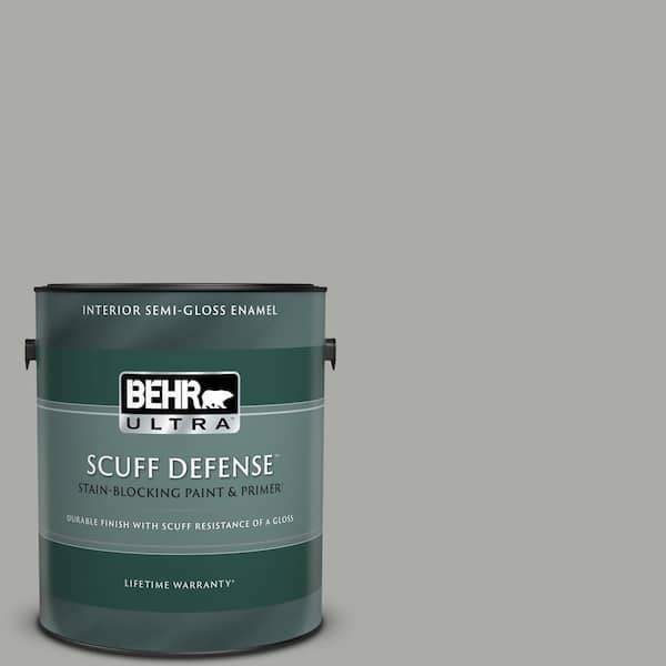 BEHR ULTRA 1 gal. #PPF-39 Cool Granite Extra Durable Semi-Gloss Enamel Interior Paint & Primer