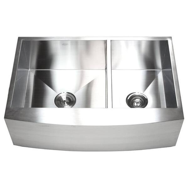 Kingsman Hardware Farmhouse Curve A 33 In X 21 10 Stainless Steel 16 Gauge Double Bowl 60 40 Zero Radius Kitchen Sink Combo Arl Efo3321 Blk - Kitchen Bathroom Sink Combo Kingsman Hardware Farmhouse Curve A 33 In X 21 10 Stainless Steel 16 Gauge Double Bowl 60 40 Zero Radius Kitchen Sink Combo Arl Efo3321 Blk - Kitchen Bathroom Sink Combo