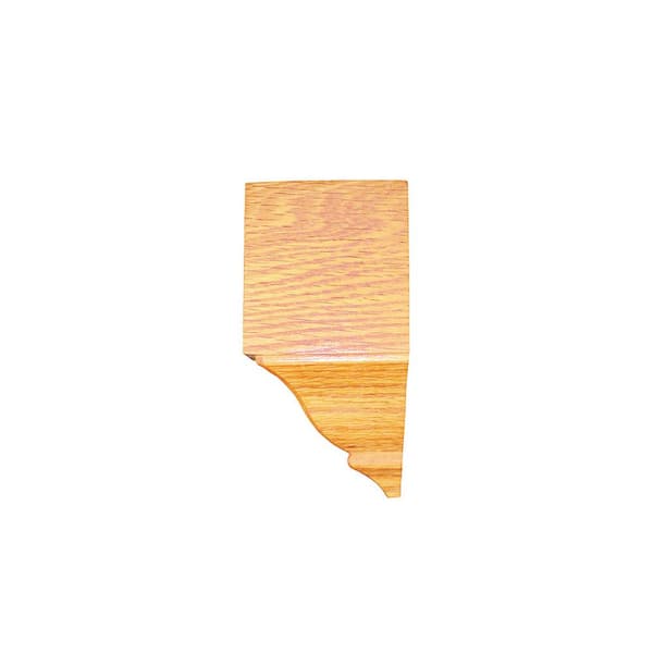5-3/4 in. D x 5-1/2 in. W x 5-1/2 in. L Oak Wood Stained Golden Oak OS Crown Corner Block