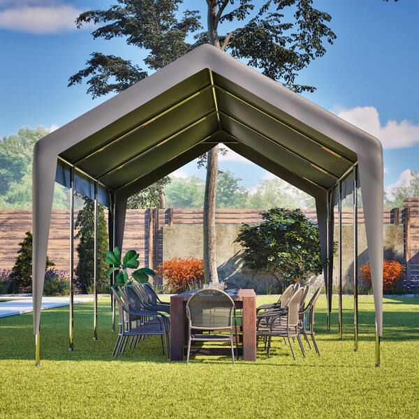 Zeus & Ruta 10 ft. x 20 ft. Heavy-Duty Outdoor Portable Garage