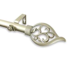 Flora 160 in. - 240 in. Adjustable 1 in. Dia Single Curtain Rod in Light Gold