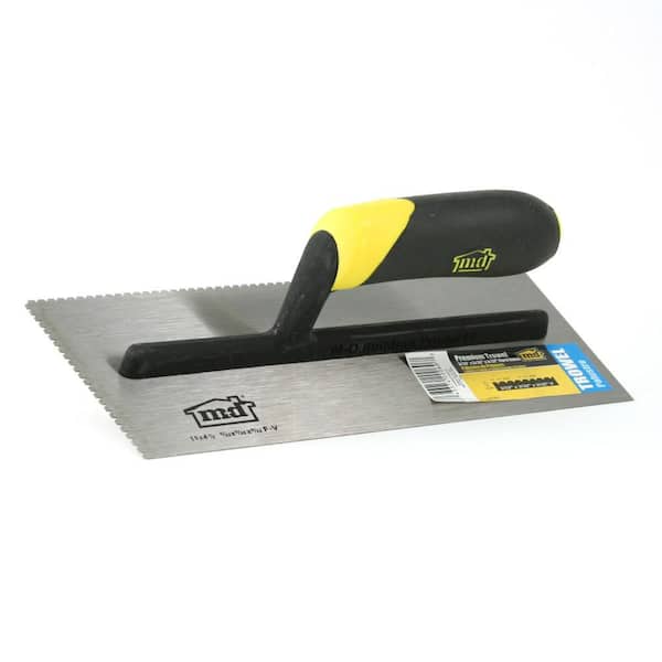 M-D Building Products 11 in. x 3/32 in. x 3/32 in. Flat V-Notch Flooring Trowel