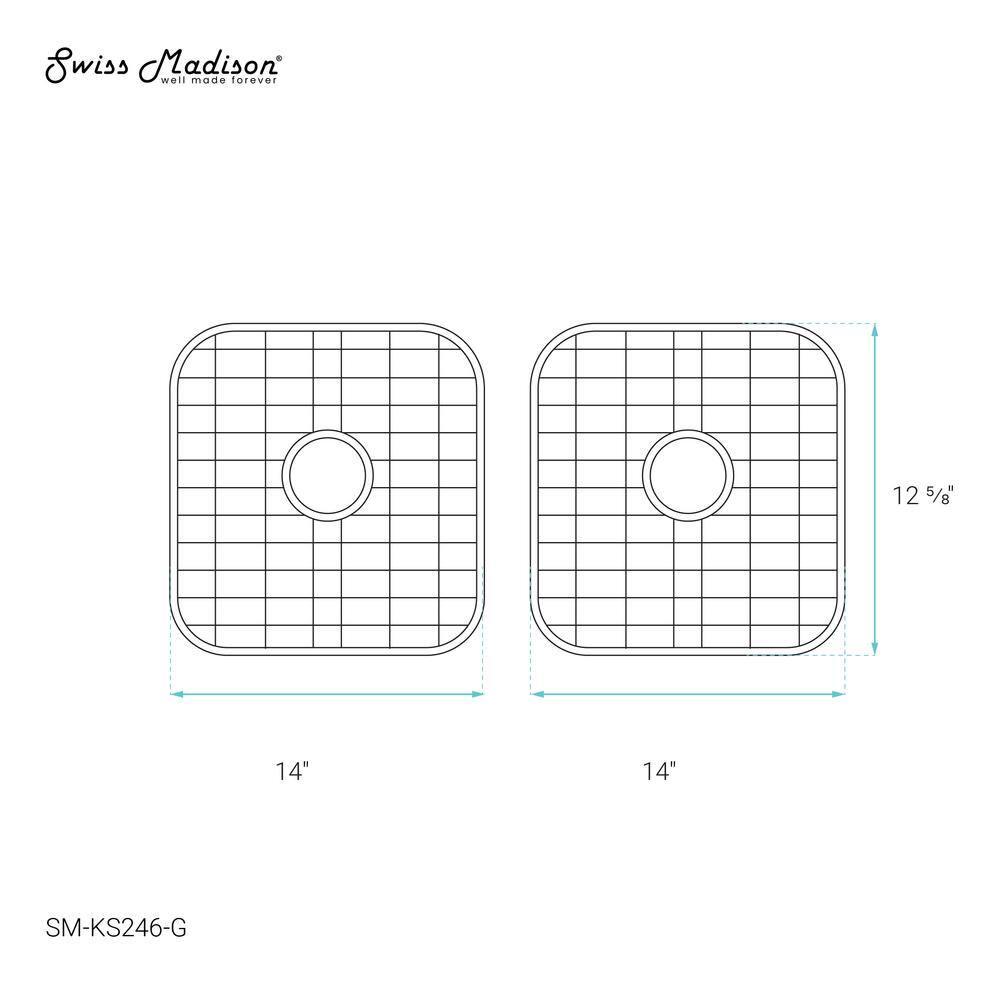 Stainless Steel Kitchen Sink Grid for 13.75 x 12.25 Sinks