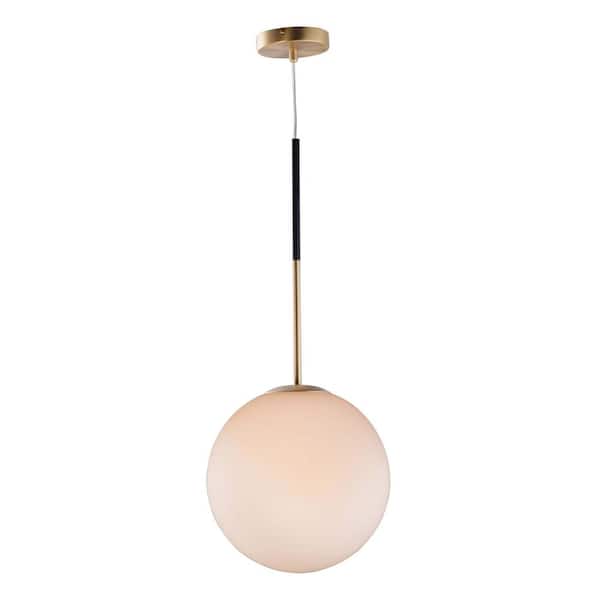 Vesper 1-Light Satin Brass/Black Pendant