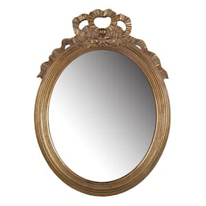 18 in. x 14 in. Classic Round Framed Gold Accent Mirror