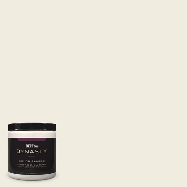 BEHR DYNASTY 8 oz. #YL-W05 Swiss Coffee Eggshell Enamel Stain-Blocking Interior Paint & Primer Sample