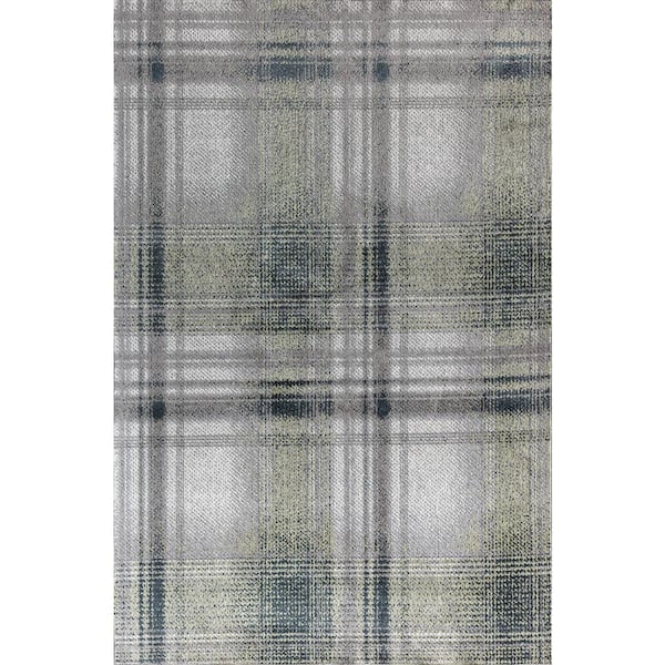 Rugs America Jada Mountain Rapids Gray 2 ft. X 8 ft. Area Rug