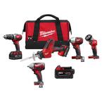 M18 18V Lithium-Ion Cordless Combo Tool Kit (4-Tool) with 5.0Ah Battery and 3/8 in. Impact Wrench